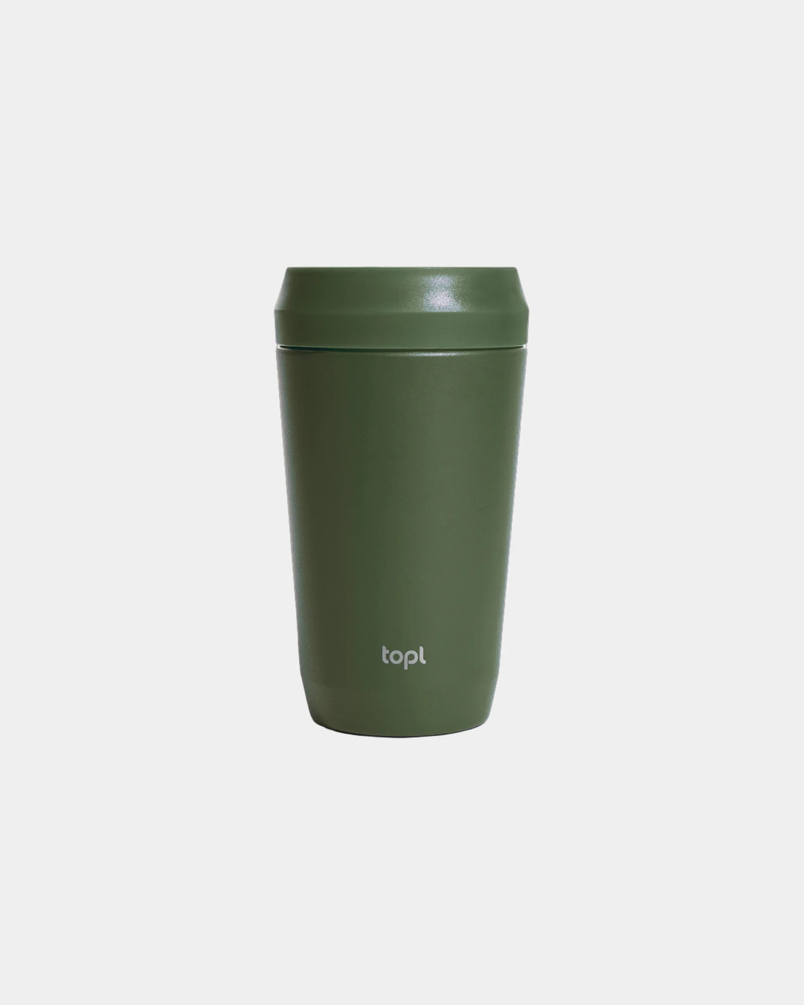 Mug gerecycled staal 354ml met deksel om te personaliseren - Groen