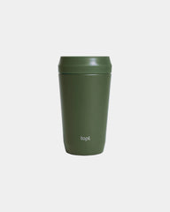 Mug gerecycled staal 354ml met deksel om te personaliseren - Groen