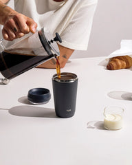 Mug gerecycled staal 354ml met deksel om te personaliseren - 3
