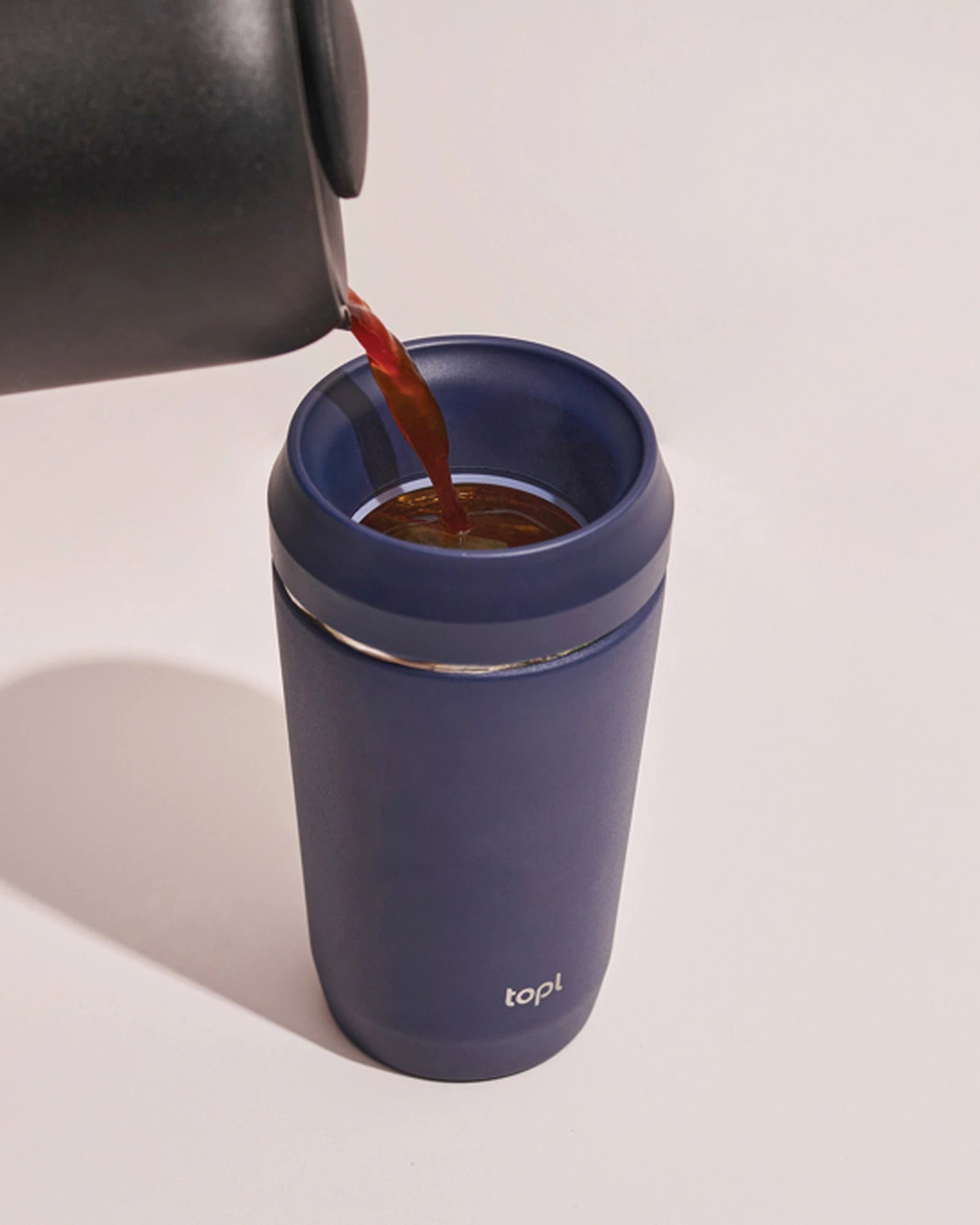 Mug gerecycled staal 354ml met deksel om te personaliseren - 12