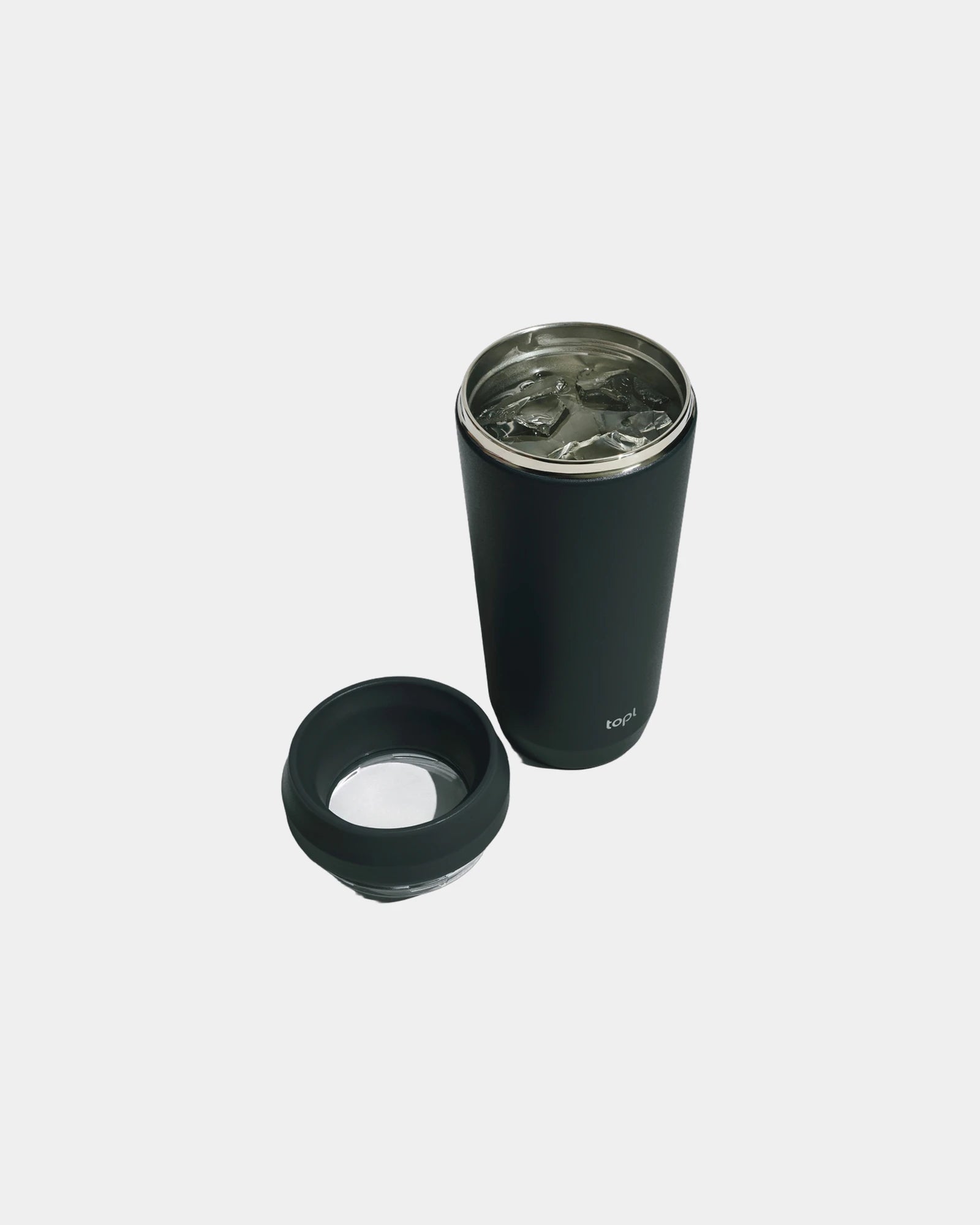 Mug gerecycled staal 354ml met deksel om te personaliseren - 1