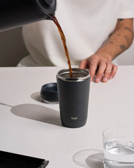 Mug gerecycled staal 354ml met deksel om te personaliseren - 4