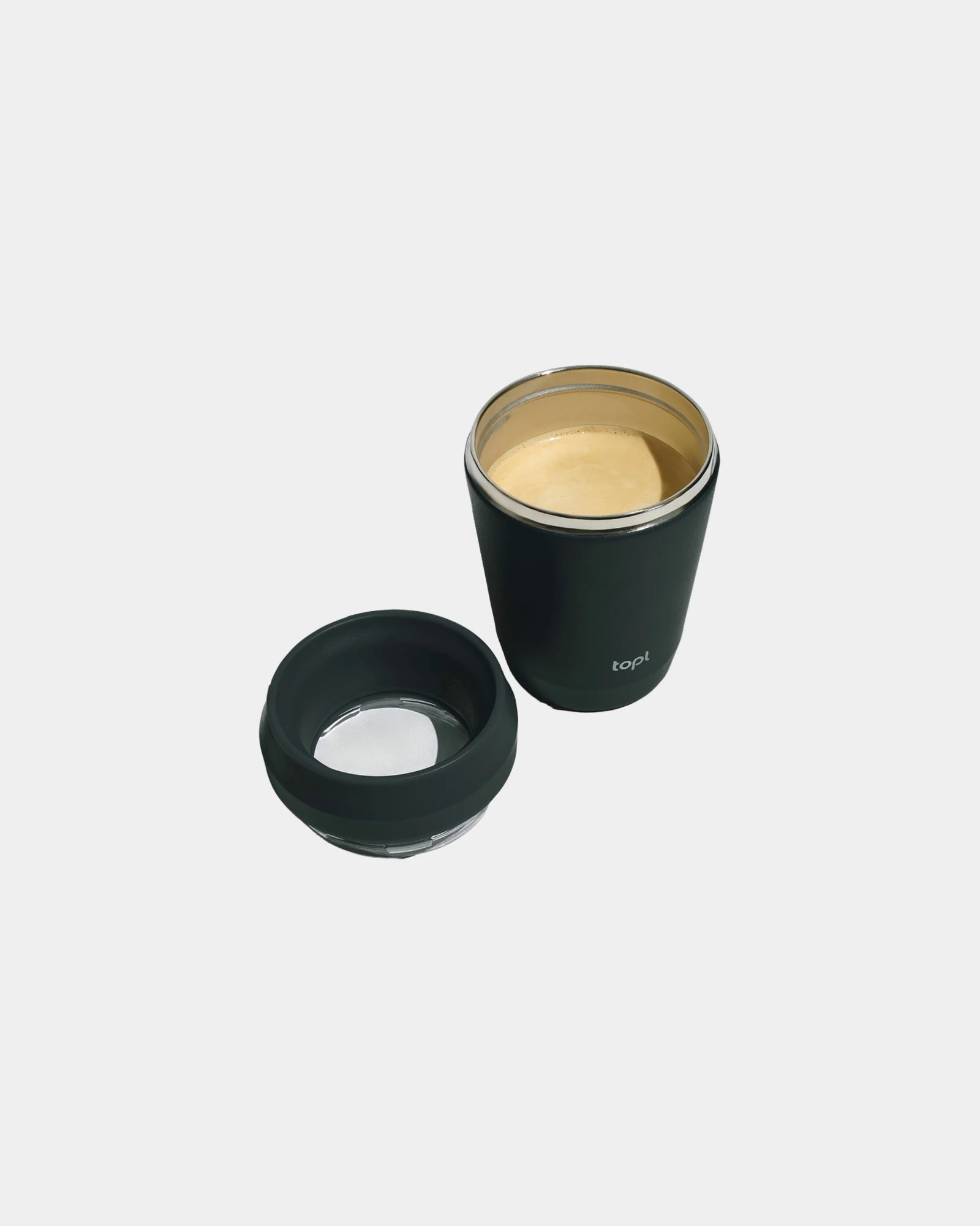 Mug gerecycled staal 235ml deksel 360° om te personaliseren - 1