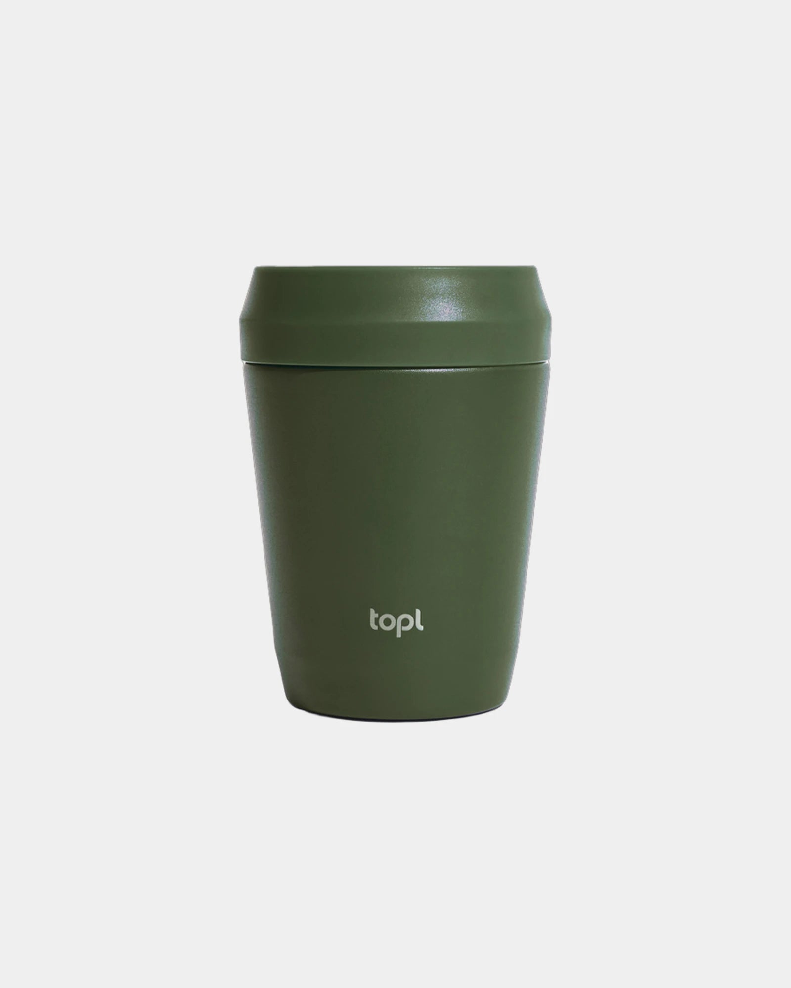 Mug gerecycled staal 235ml deksel 360° om te personaliseren - Groen
