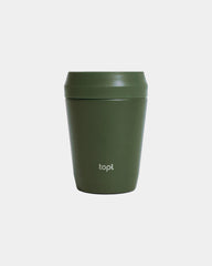 Mug gerecycled staal 235ml deksel 360° om te personaliseren - Groen