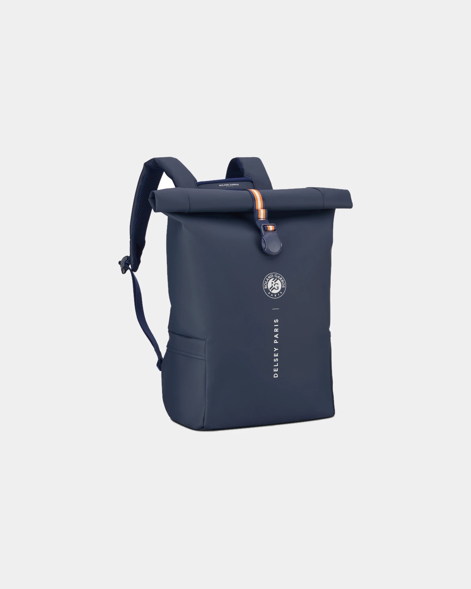 Rugzak rolltop gerecycled polyurethaan om te personaliseren - Blauw