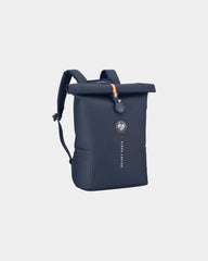 Rugzak rolltop gerecycled polyurethaan om te personaliseren - Blauw