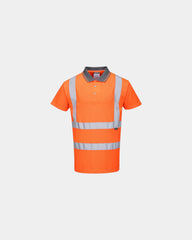 Polo Hi-Vis polyester 175g/m² om te personaliseren - Oranje