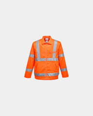 Werkjas polyester-katoen waterafstotend om te personaliseren - Oranje