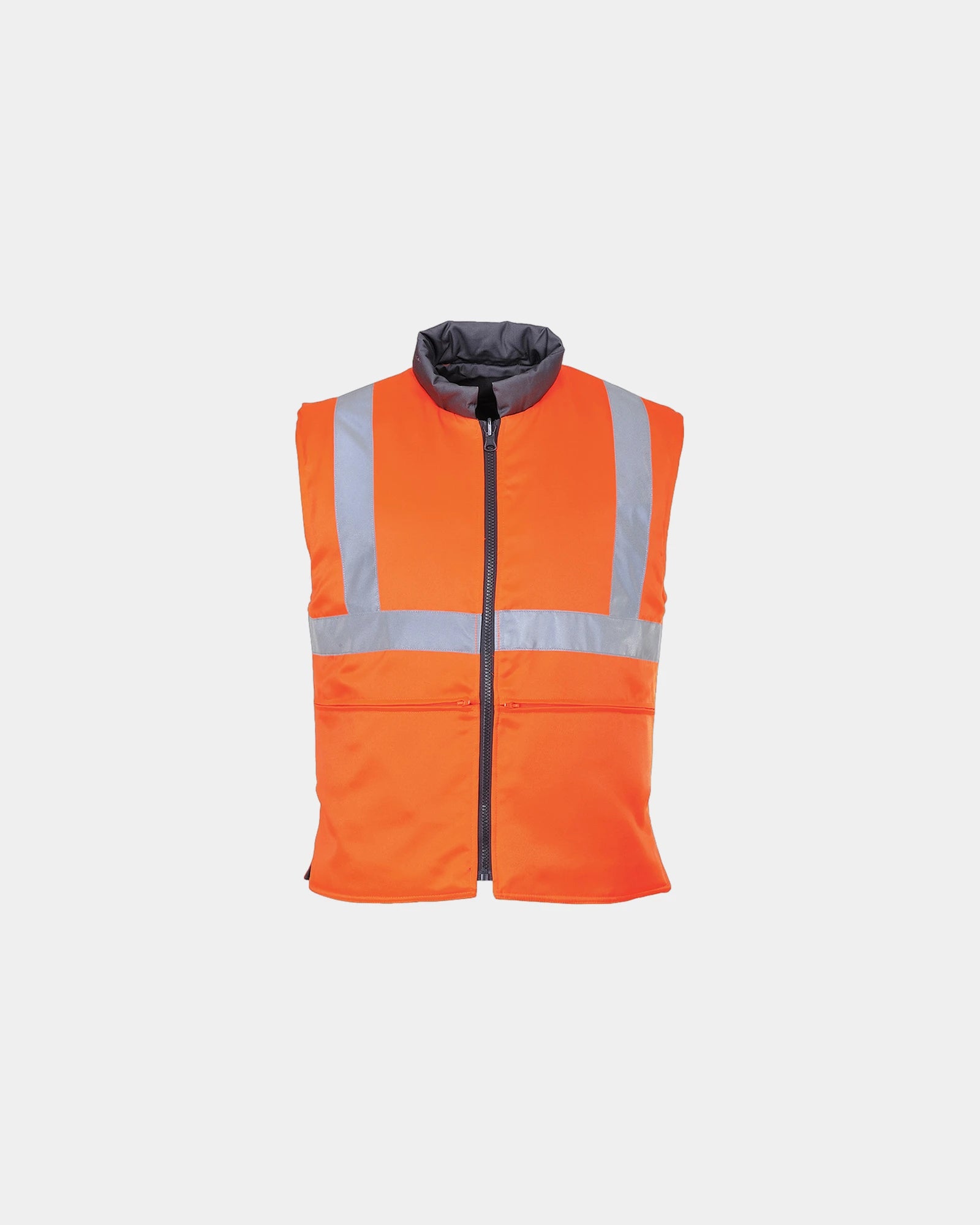Bodywarmer omkeerbaar waterafstotend om te personaliseren - Oranje