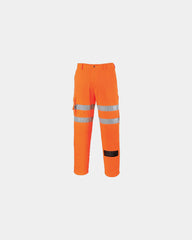 Combatbroek polycoton reflecterend om te personaliseren - Oranje