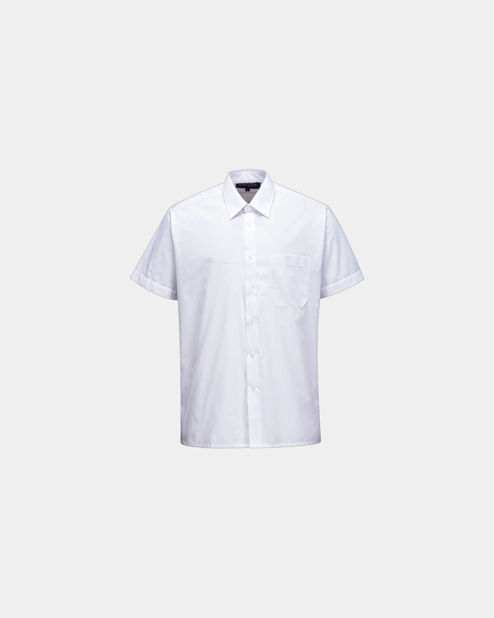 Overhemd korte mouw polyester katoen om te personaliseren - Wit