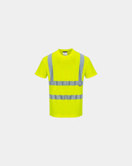 T-shirt hi-vis reflecterend katoen om te personaliseren - Geel