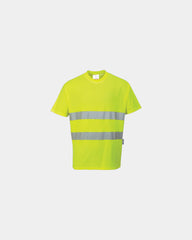 T-shirt ademend reflecterend zichtbaar om te personaliseren - Geel
