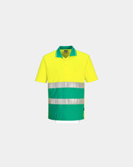 Polo katoen anti-UV comfort om te personaliseren - Geel-rood