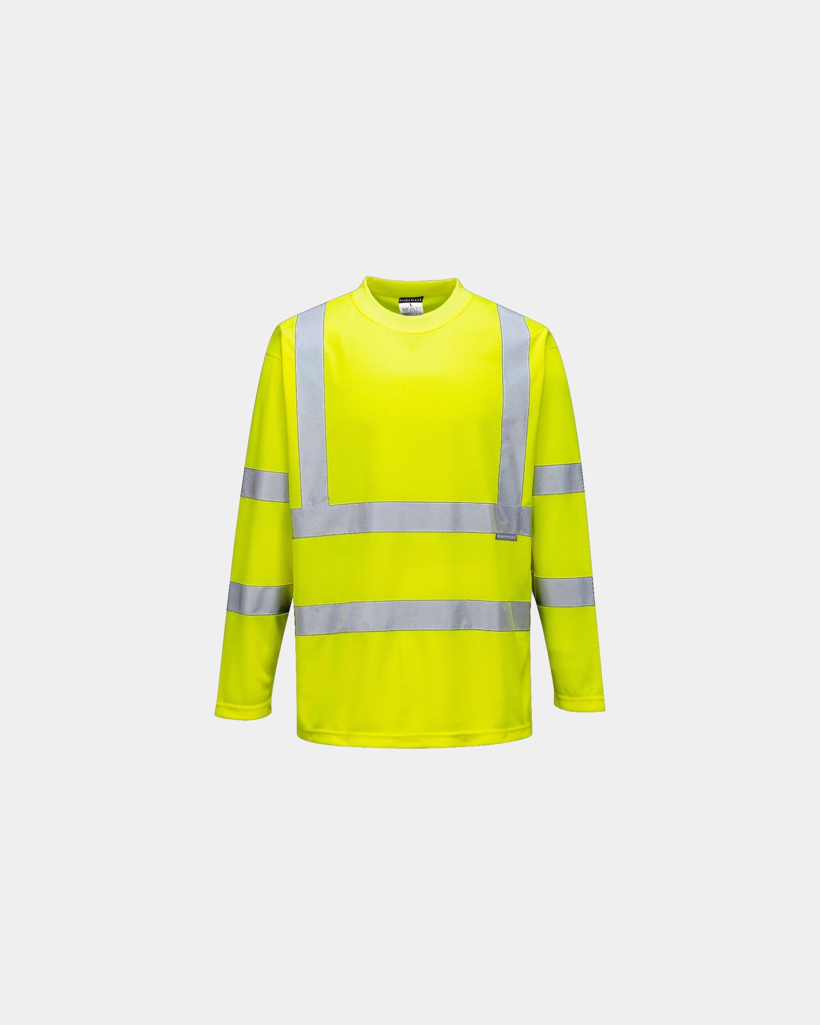 T-shirt HiVis lange mouwen polyester om te personaliseren - Geel