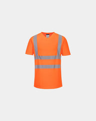 T-shirt V-hals ademende mesh zijpanelen om te personaliseren - Oranje