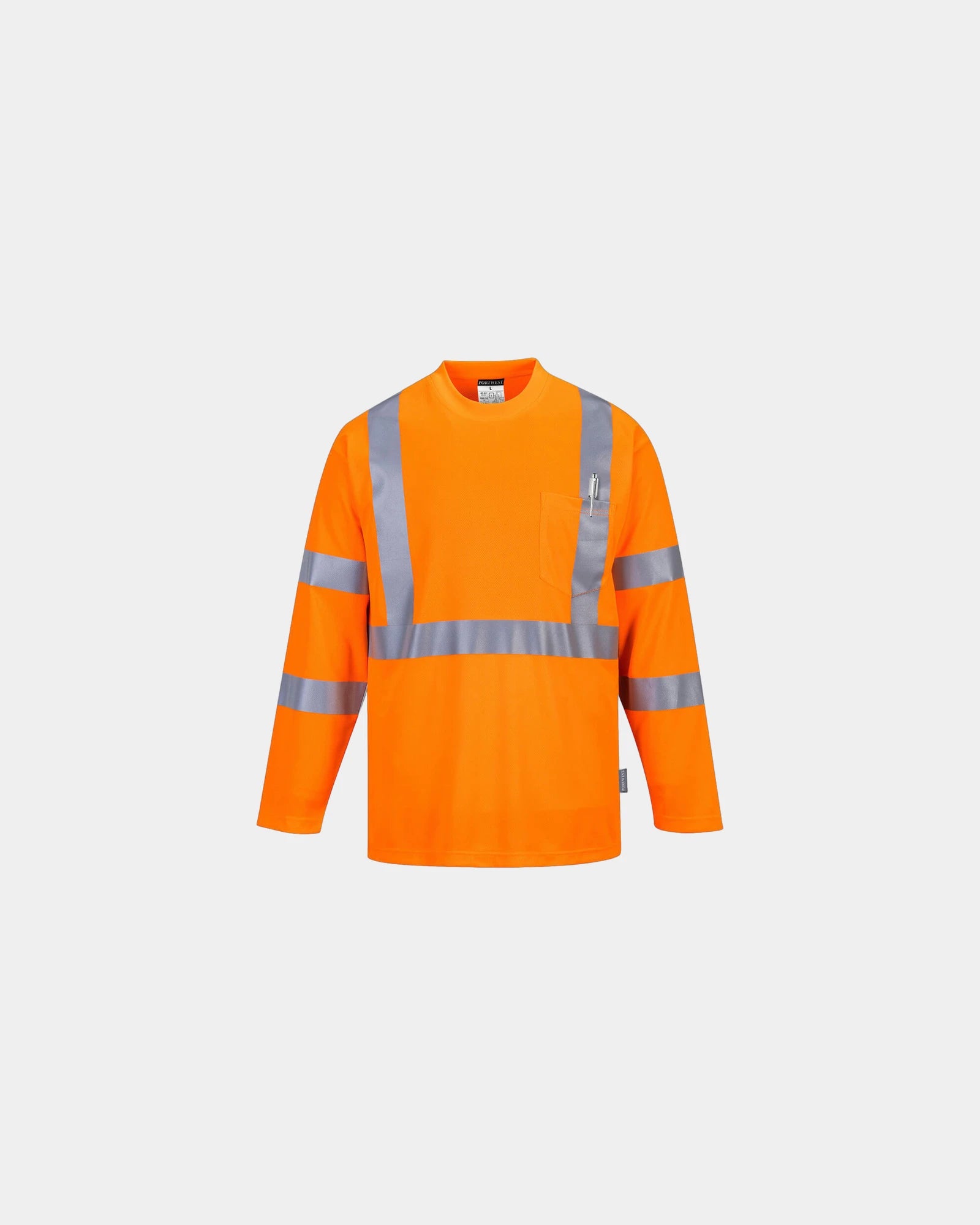 T-shirt hi-vis polyester reflecterend om te personaliseren - Oranje