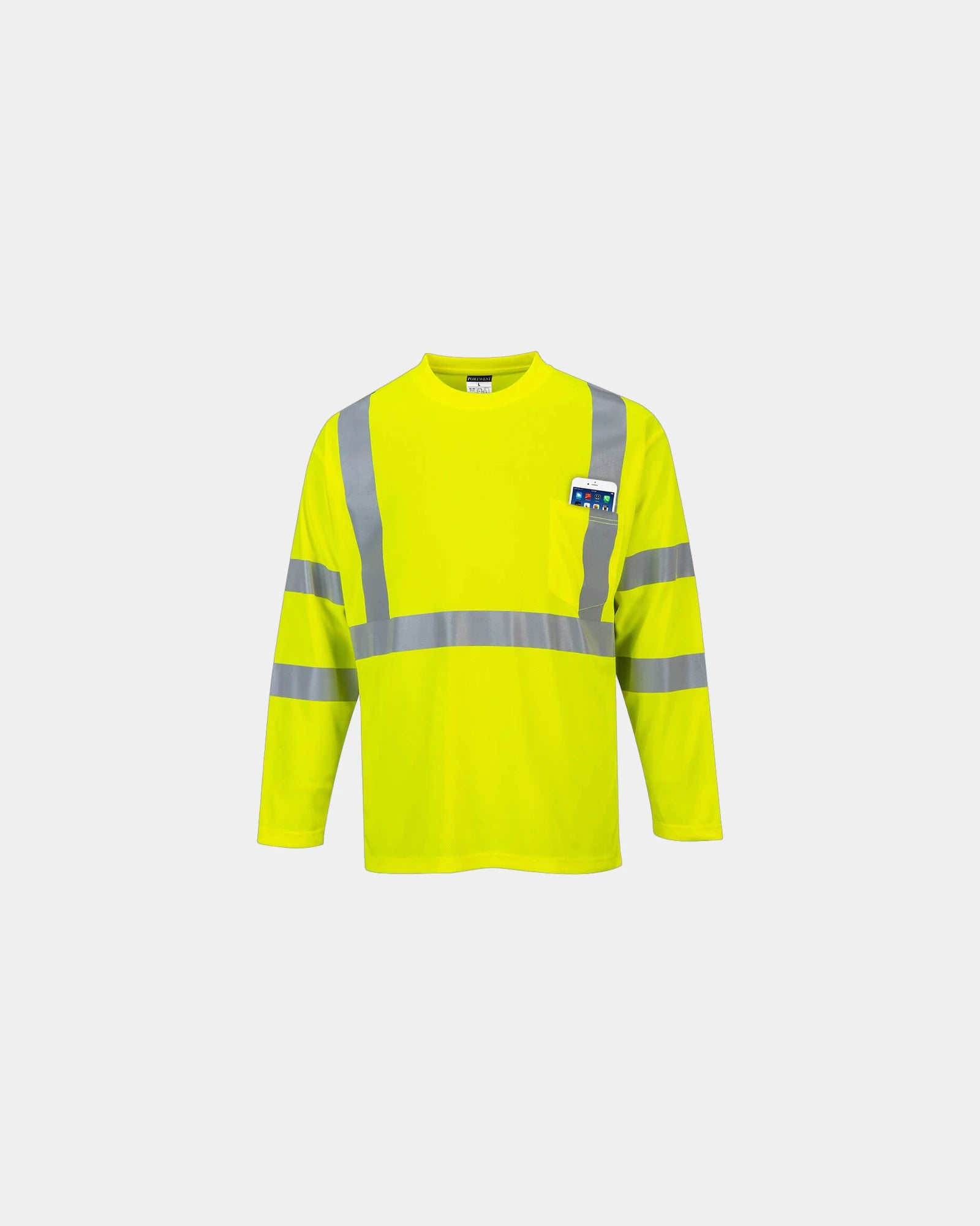 T-shirt hi-vis polyester reflecterend om te personaliseren - Geel