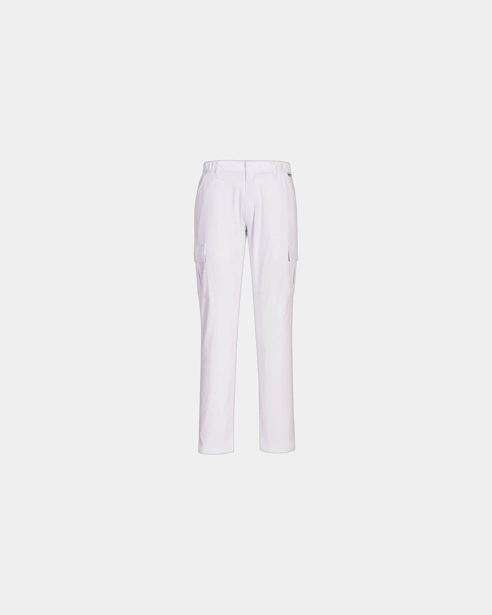 Broek stretch katoen cargostijl om te personaliseren - Wit