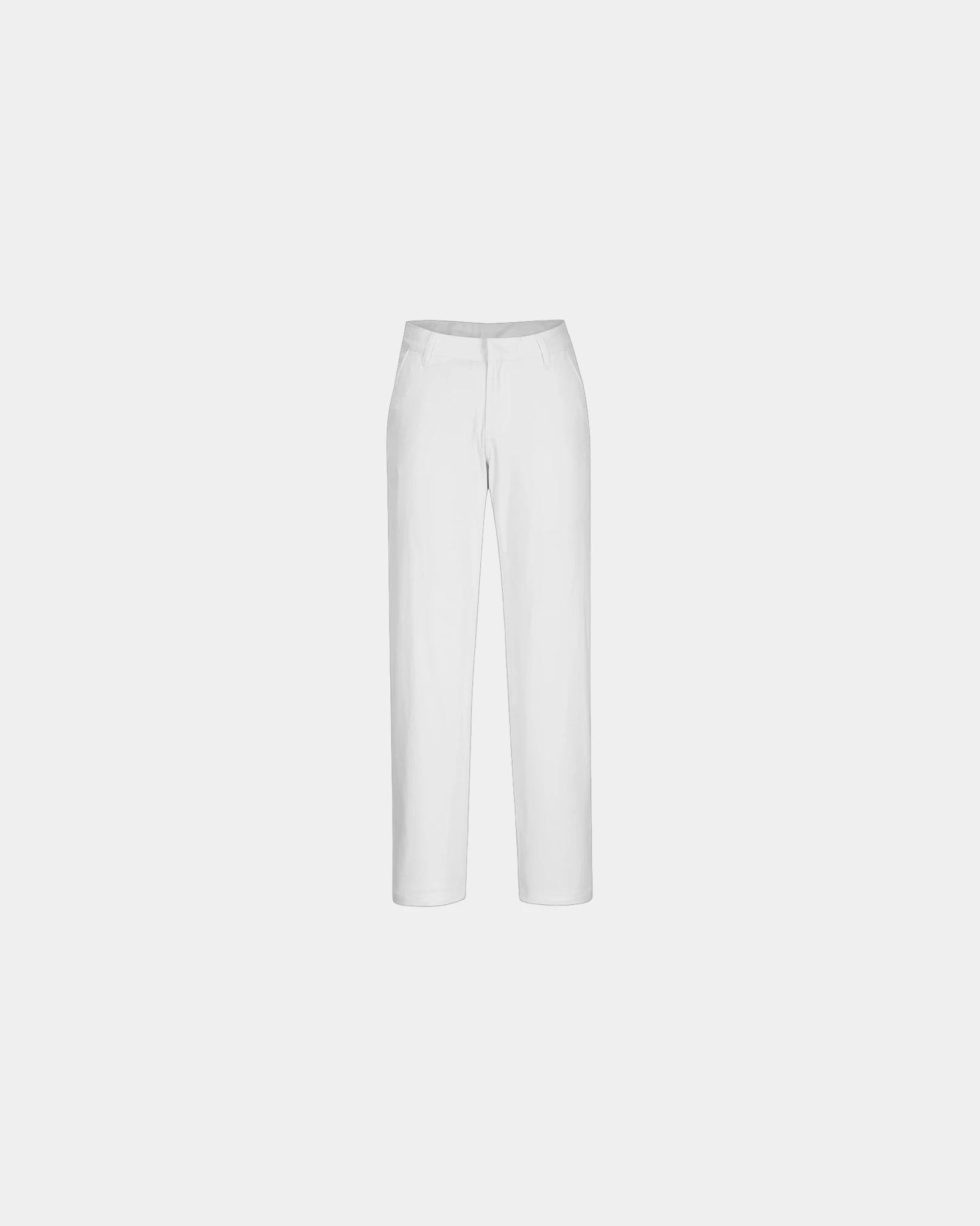 Chinobroek dames stretch slim fit om te personaliseren - Wit