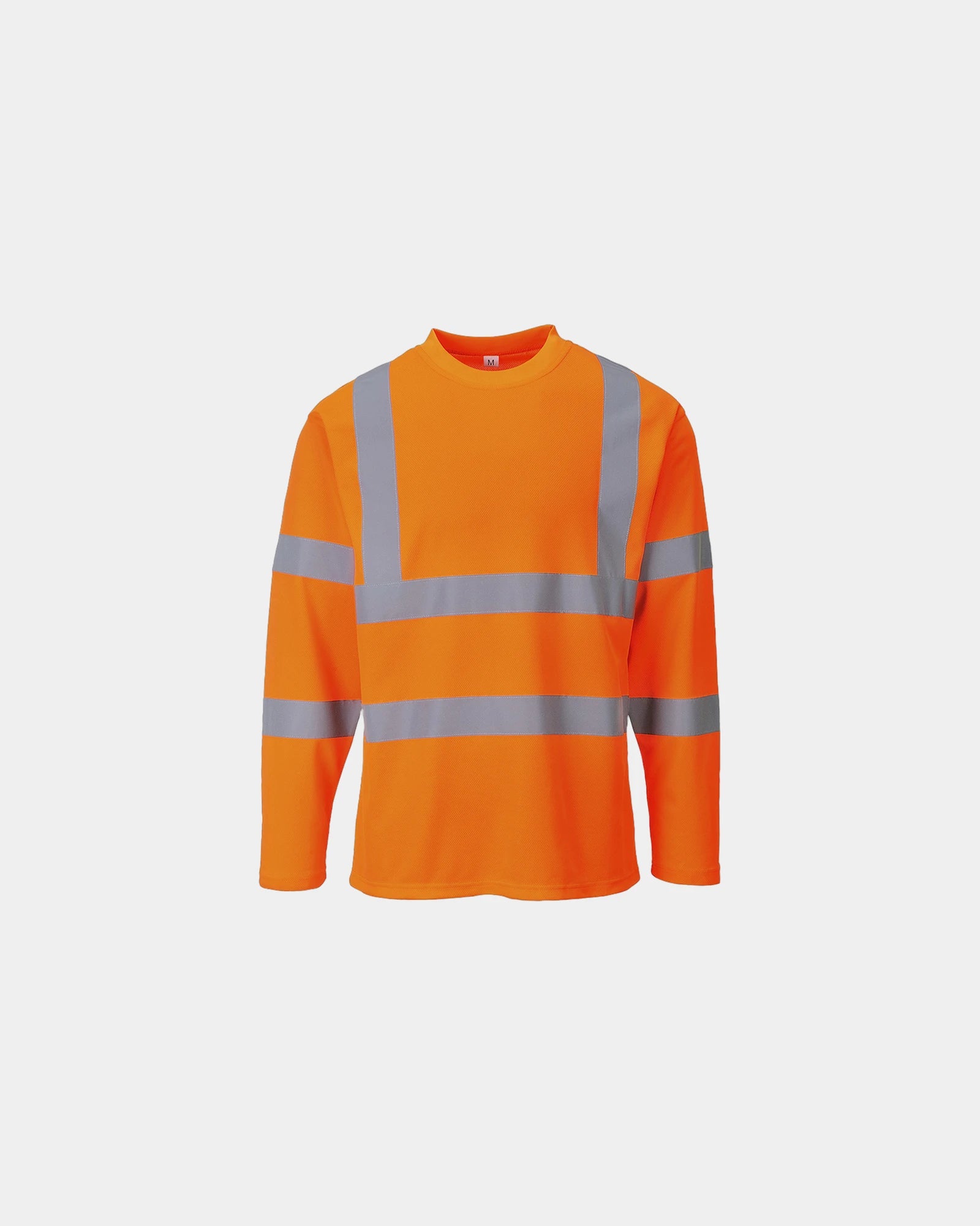 T-shirt hi-vis lange mouwen 175 g/m² om te personaliseren - Oranje