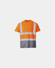 T-shirt tweekleurig polyester om te personaliseren - Oranje