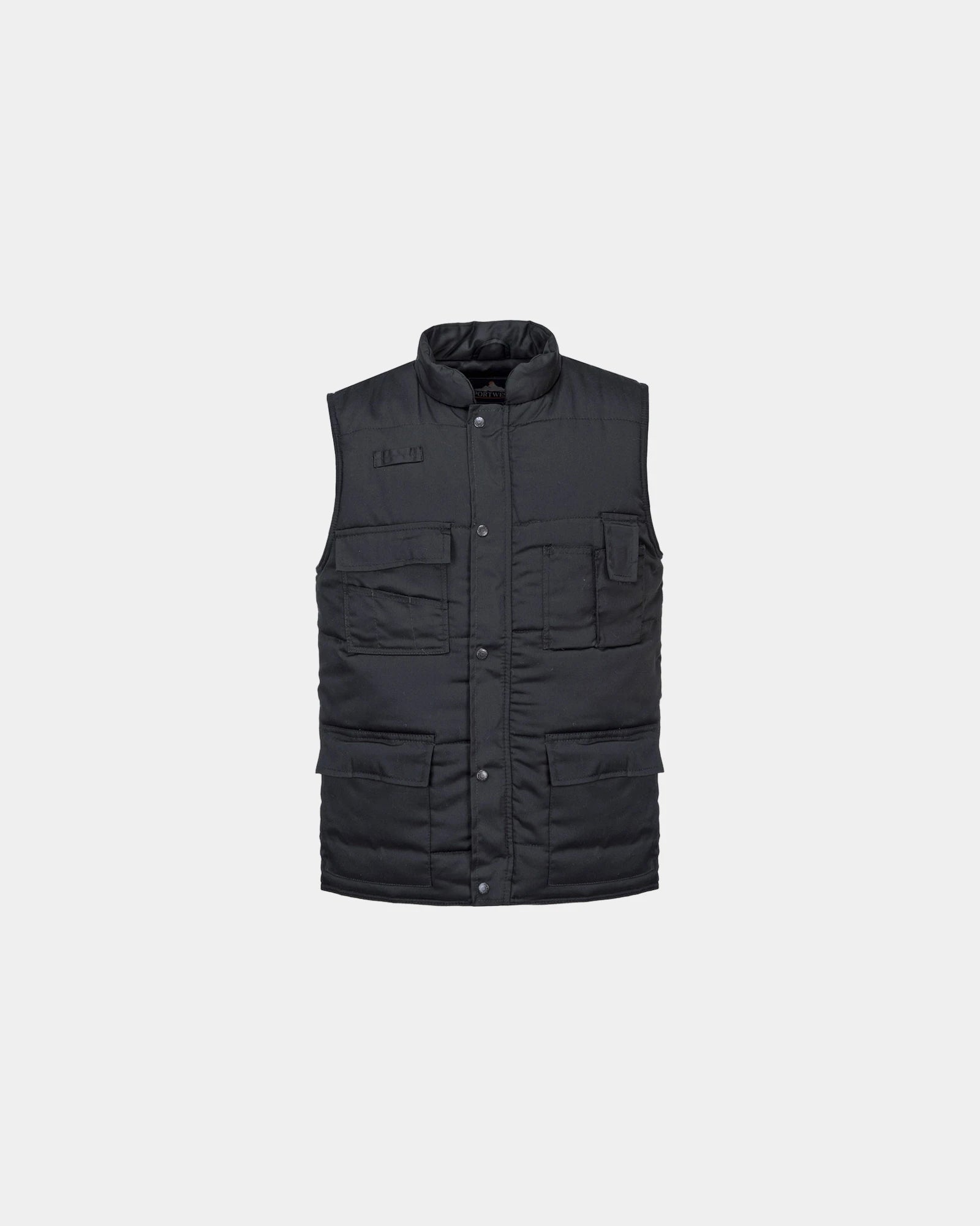 Bodywarmer polyester met extra zakken om te personaliseren - Zwart-Hemelsblauw