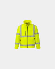 Softshell jas hi-vis waterafstotend om te personaliseren - Geel