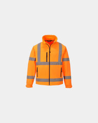 Softshell jas hi-vis waterafstotend om te personaliseren - Oranje