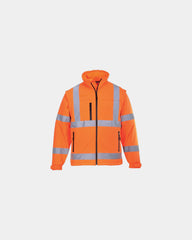 Softshell HiVis jas met afneembare om te personaliseren - Oranje