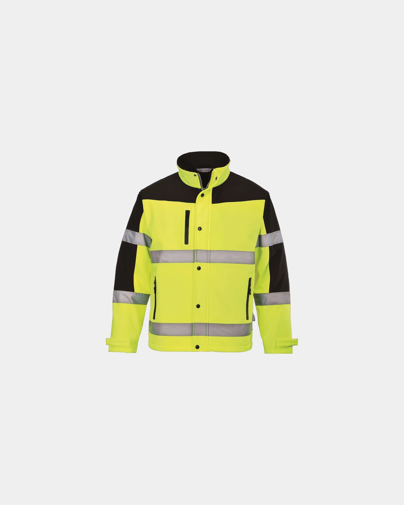 Softshell HV bicolore om te personaliseren - Geel