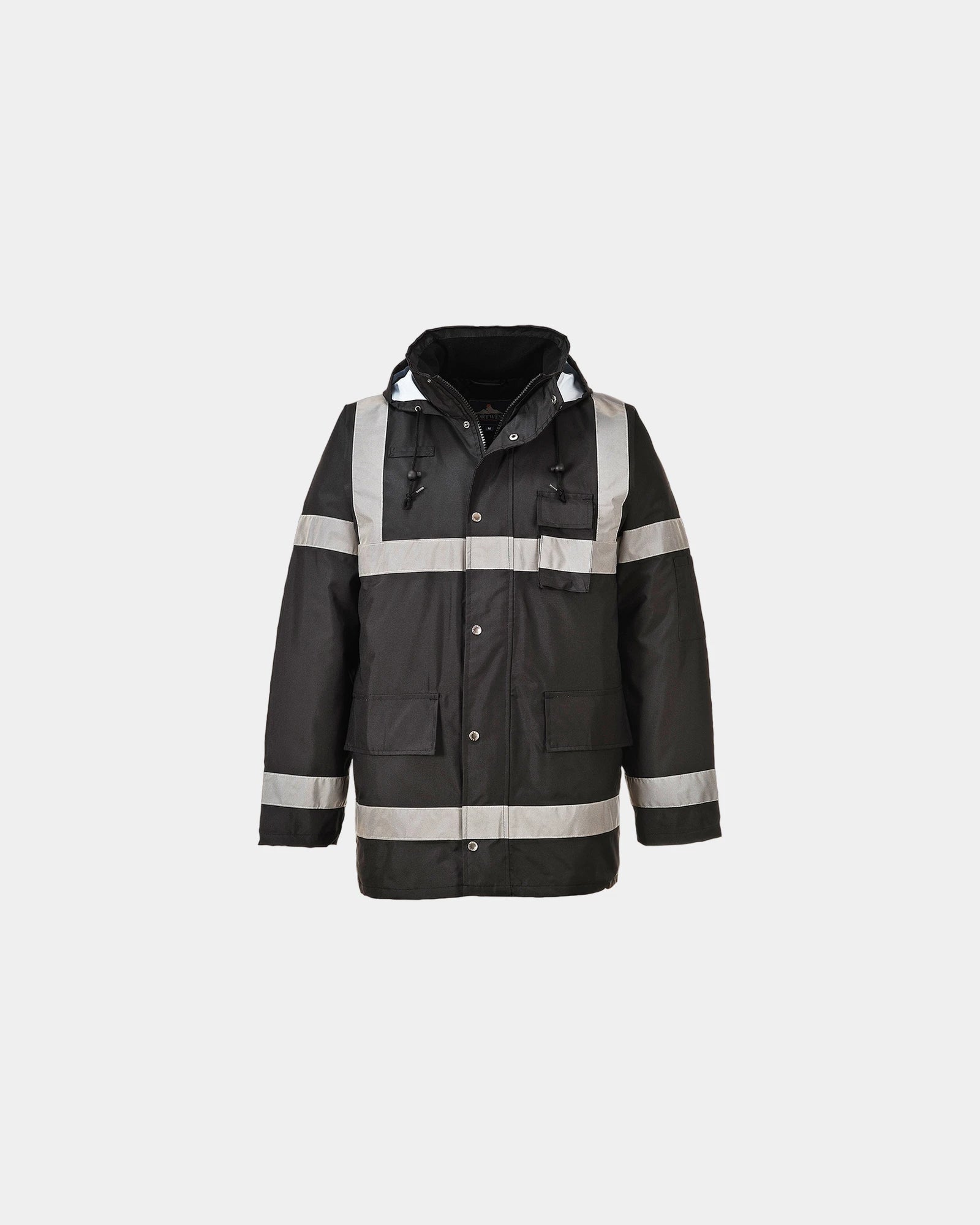 Parka Iona Lite polyester 300D ademend om te personaliseren - Zwart-Hemelsblauw