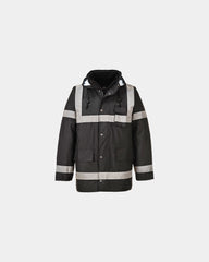 Parka Iona Lite polyester 300D ademend om te personaliseren - Zwart-Hemelsblauw