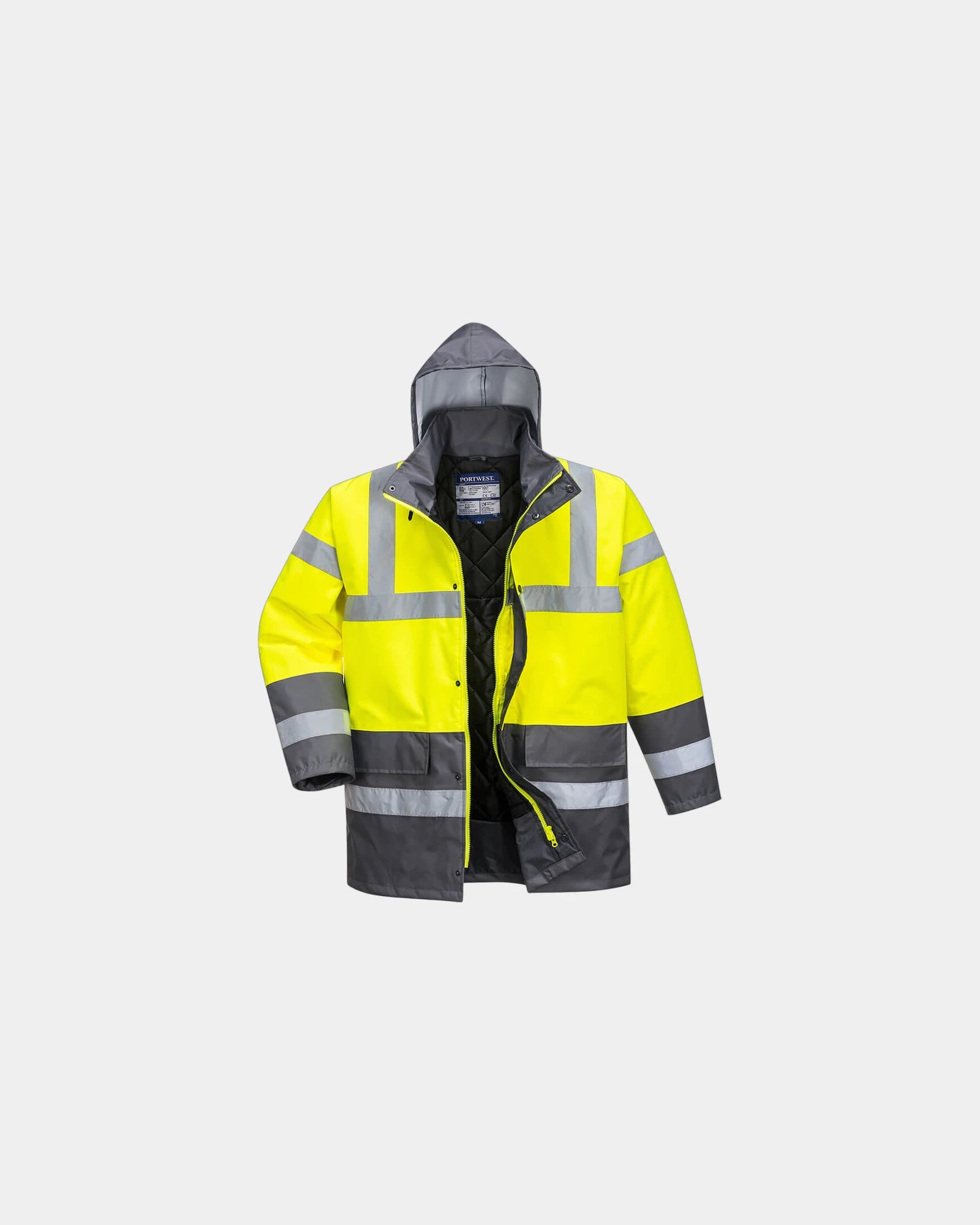 Parka tweekleurig polyester waterdicht om te personaliseren - Geel-Groen