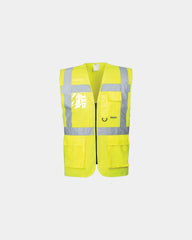 Hi-vis executive gilet met badgehouder om te personaliseren - Geel