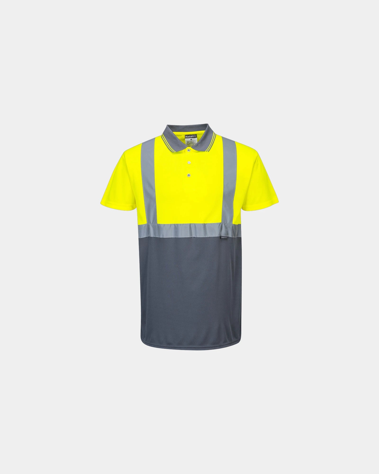 Polo HiVis tweekleurig polyester om te personaliseren - Geel-Groen