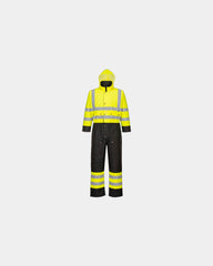 Overall waterdicht polyester gewatteerd om te personaliseren - Geel-Zwart