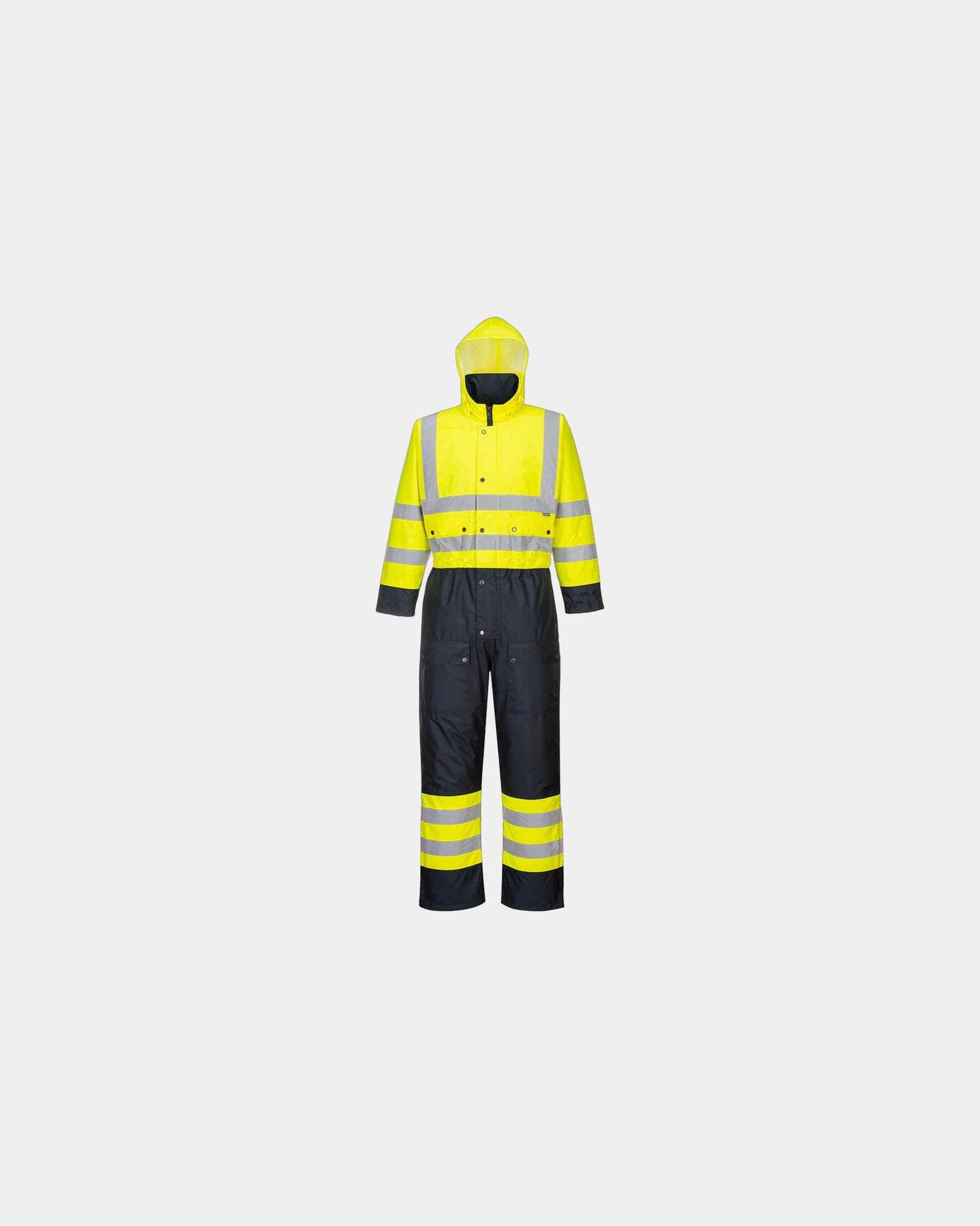 Overall waterdicht polyester gewatteerd om te personaliseren - Geel-Marineblauw