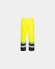 Broek hi-vis waterdicht tweekleurig om te personaliseren - Geel-Zwart