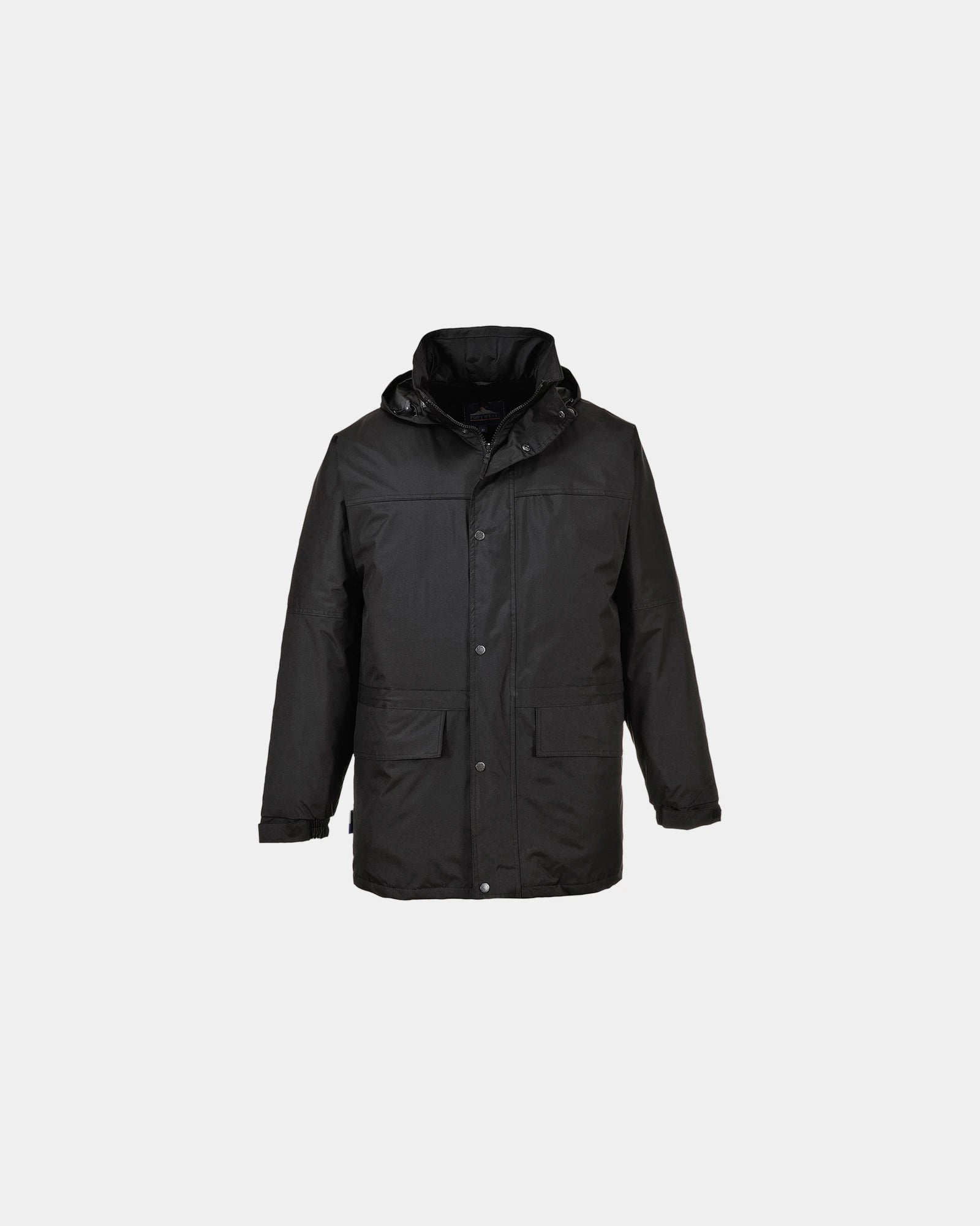 Parka waterdicht polyester Oban om te personaliseren - Zwart-Hemelsblauw