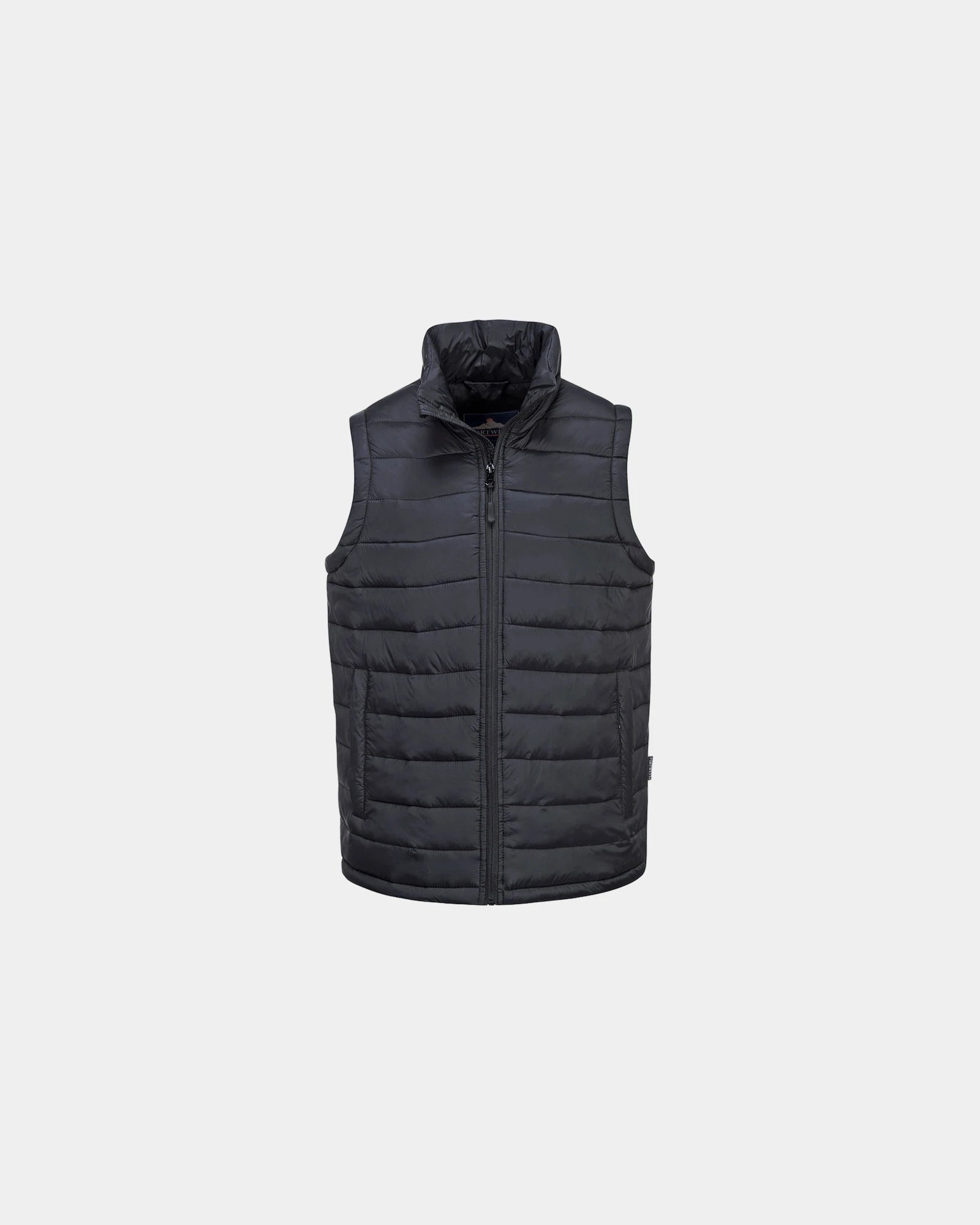 Gewatteerd bodywarmer waterafstotend om te personaliseren - Zwart-Hemelsblauw