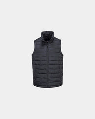 Gewatteerd bodywarmer waterafstotend om te personaliseren - Zwart-Hemelsblauw