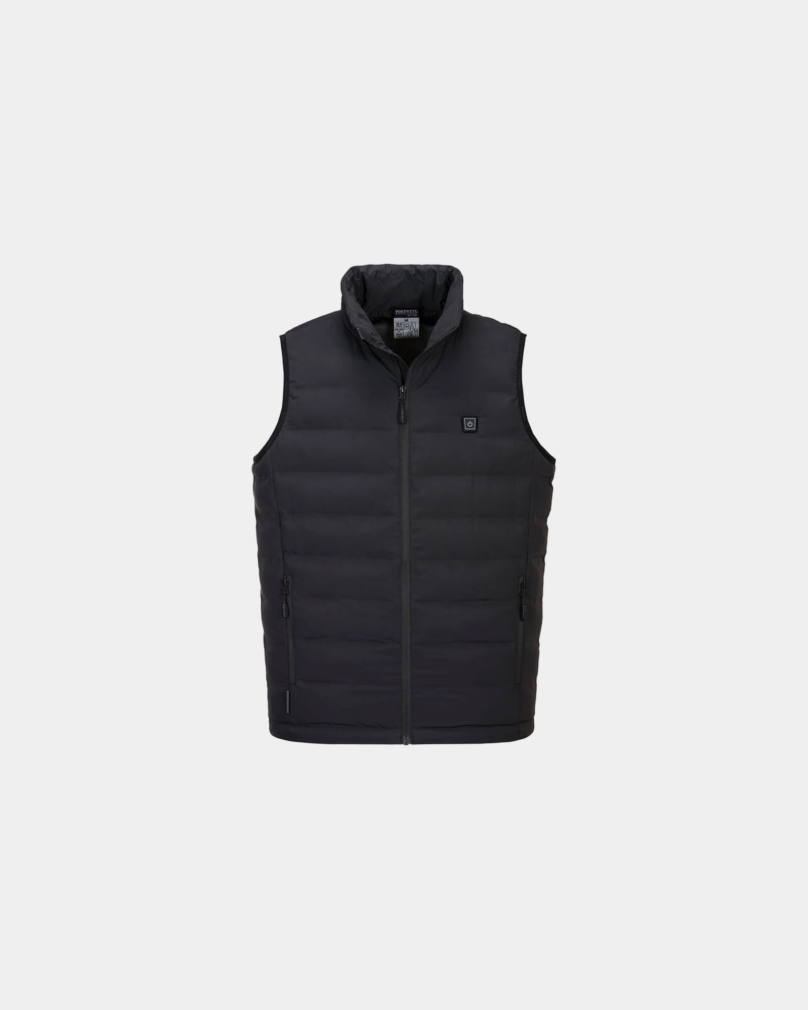 Verwarmd bodywarmer waterafstotend om te personaliseren - Zwart-Hemelsblauw