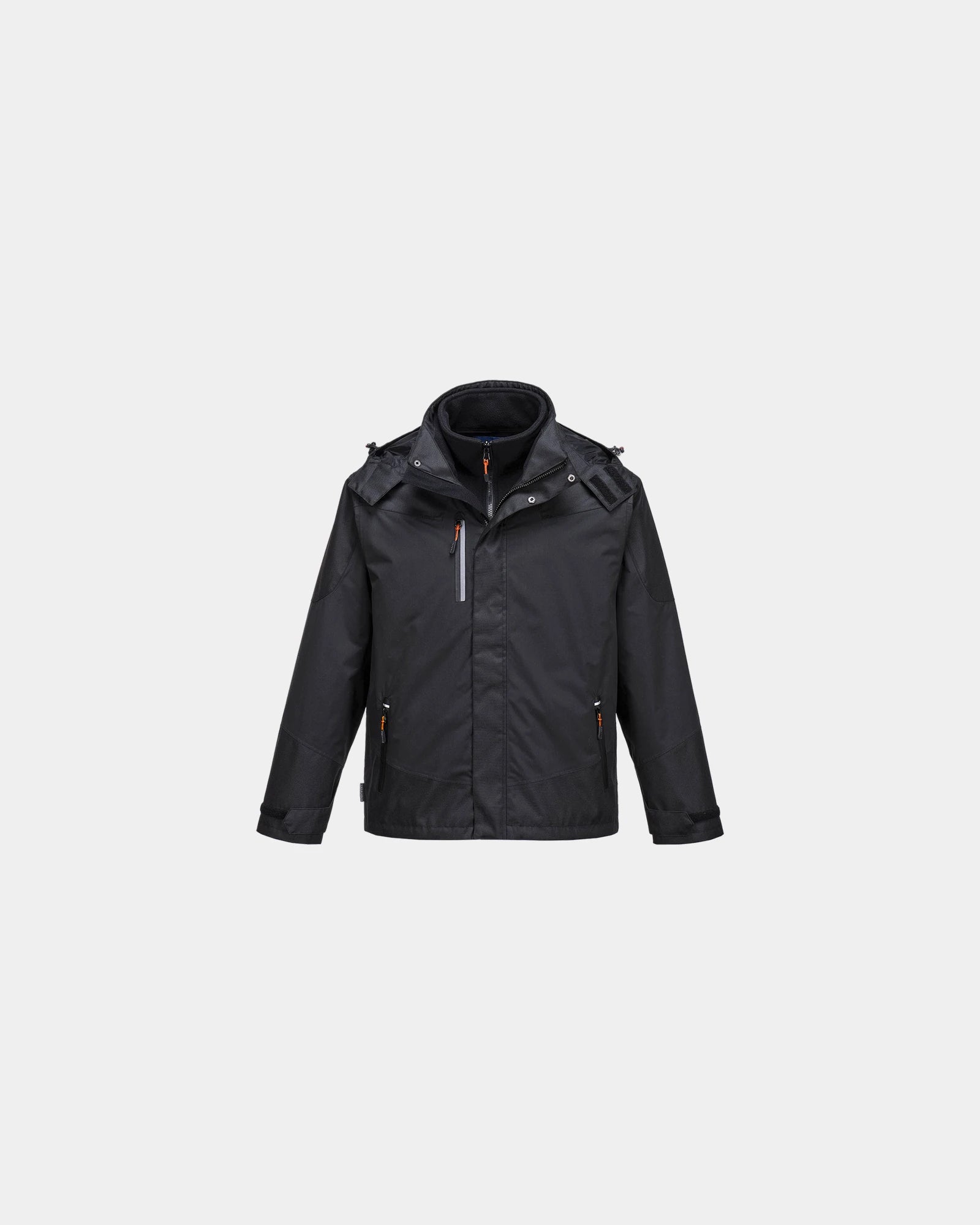 Parka 3-in-1 waterdicht en winddicht om te personaliseren - Zwart-Hemelsblauw