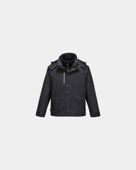 Parka 3-in-1 waterdicht en winddicht om te personaliseren - Zwart-Hemelsblauw