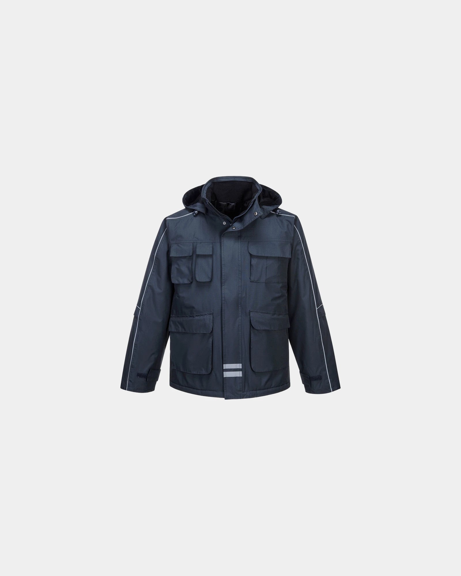 Parka polyester Ripstop multipockets om te personaliseren - Marineblauw