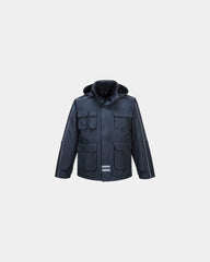 Parka polyester Ripstop multipockets om te personaliseren - Marineblauw