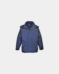 Parka tweekleurig waterdicht polyester om te personaliseren - Marineblauw
