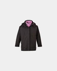 Parka dames 3-in-1 polyester ripstop om te personaliseren - Zwart-Hemelsblauw
